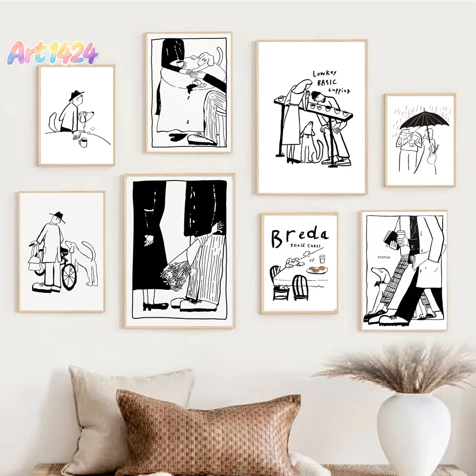 Korean Arts And Lifestyle - 1 stuk Scandinavische minimalistische kunstposter moderne