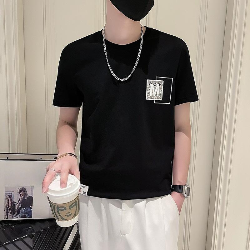 Korean Daily Lifestyle - Trendy herentop met korte mouwen, zomerse