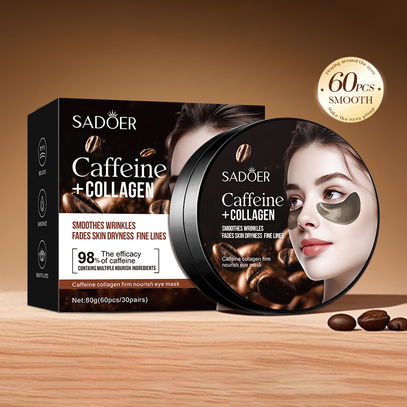 Sheet Mask Collagen - 60 stks SADOER Cafeïne Kristal Collageen