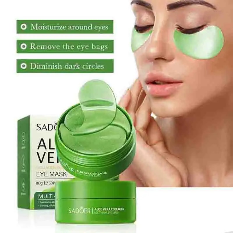 Sheet Mask Collagen - 60pcs Aloë Vera Collageen Oogmasker Anti