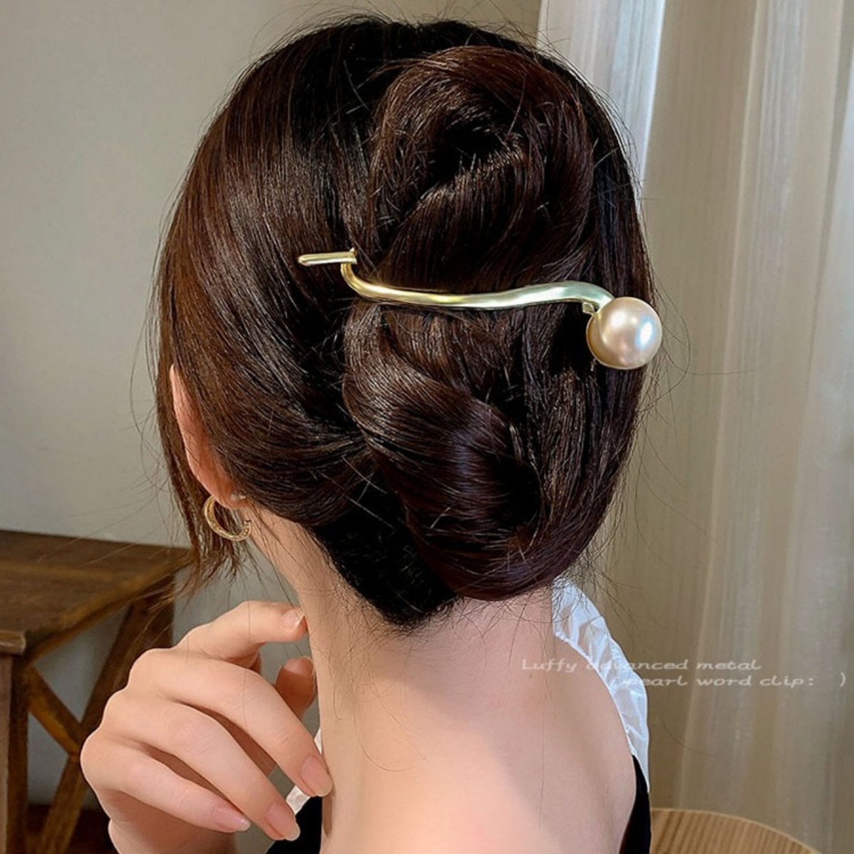 Elegante glitter parel haarcli - Korean Daily Lifestyle recensie en prijs