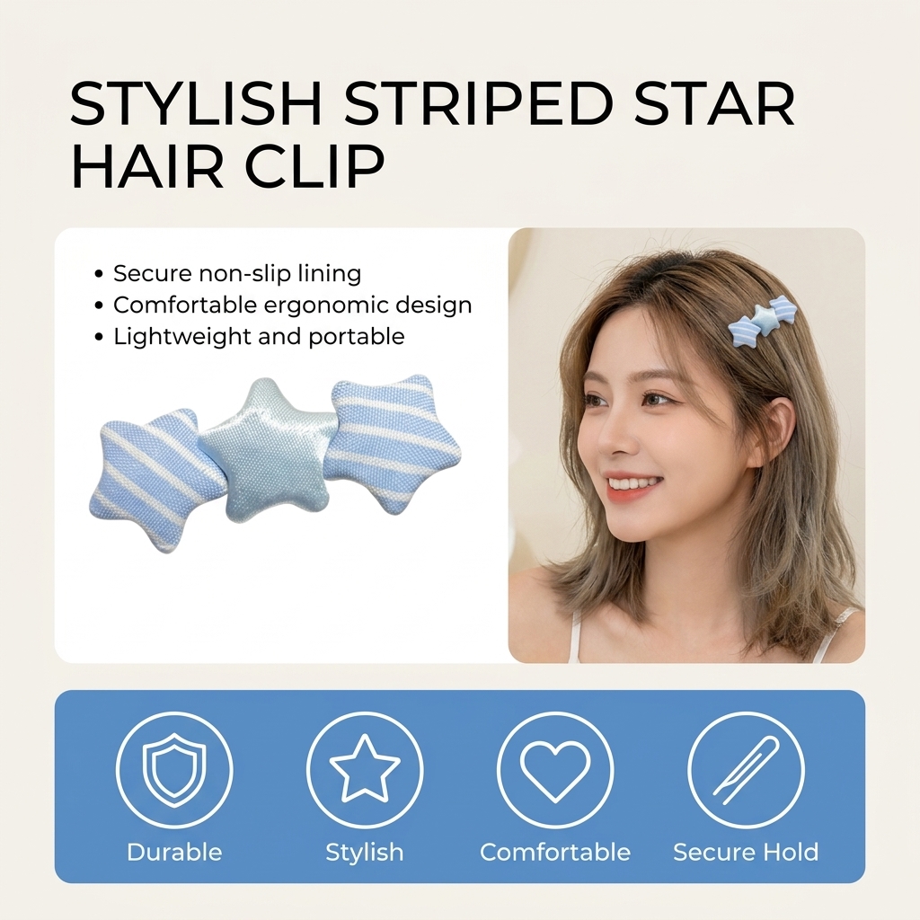 Leuke stervormige haarclip voo - Korean Daily Lifestyle recensie en prijs