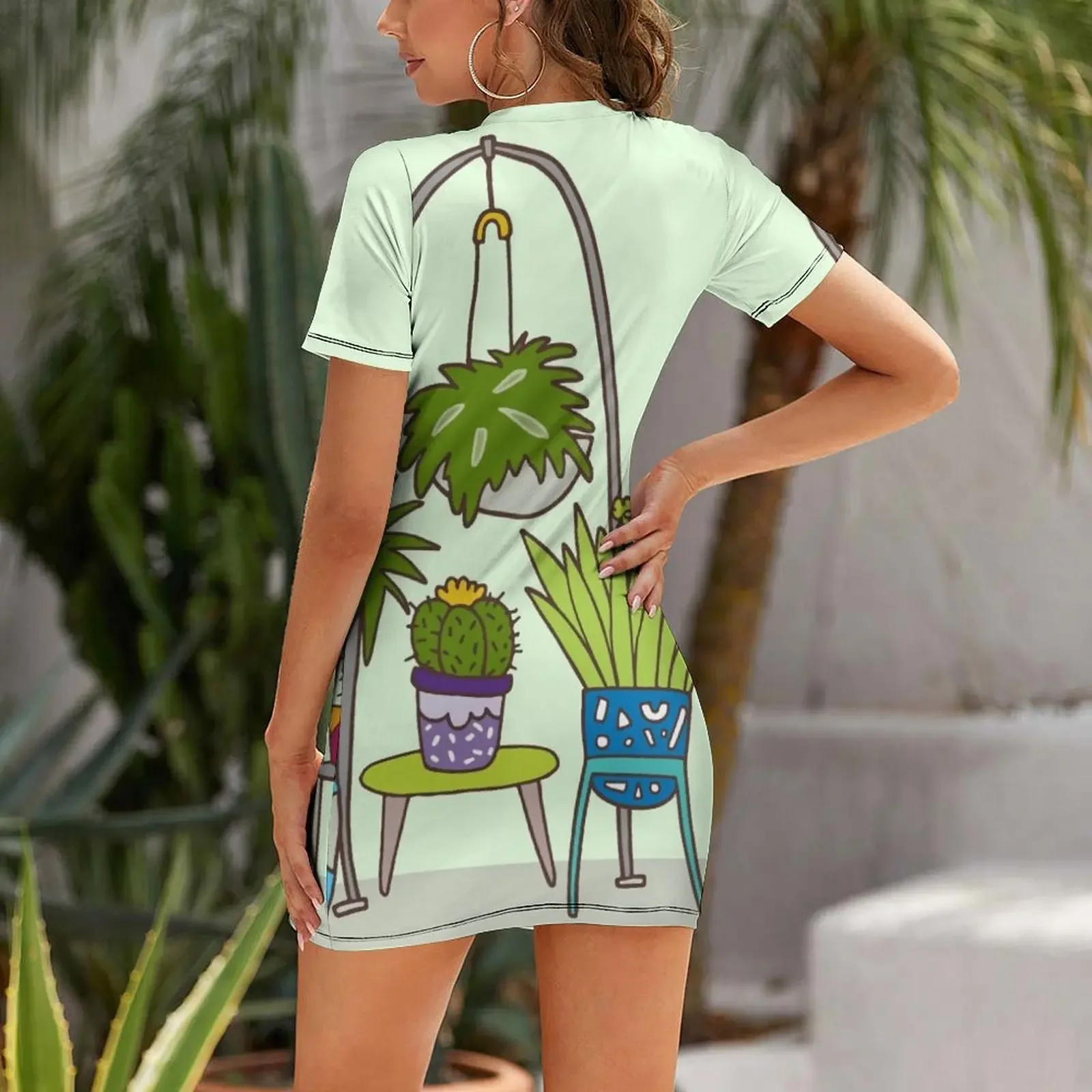 Plant life Jurk met korte mouw - Korean Women Lifestyle recensie en prijs