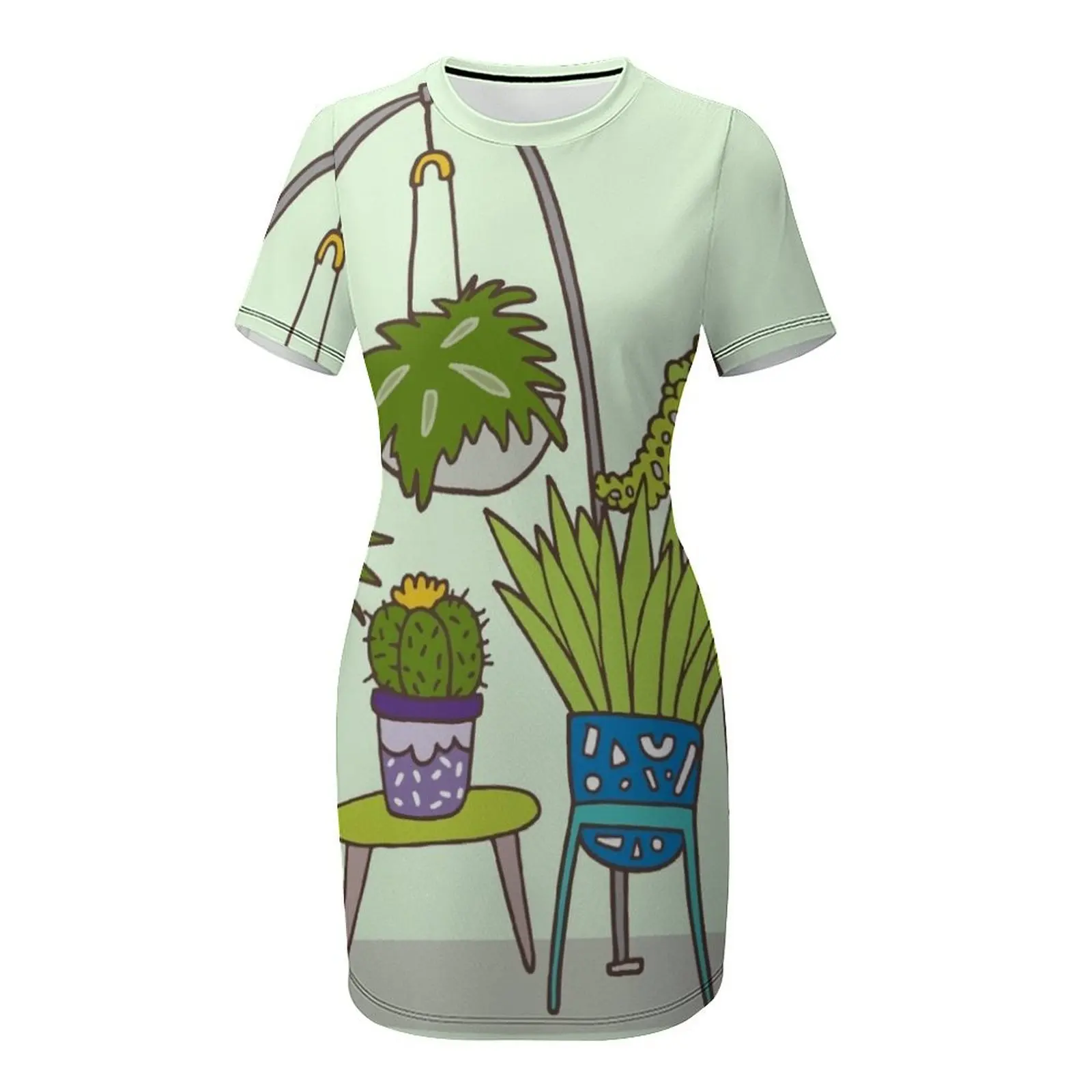 Plant life Jurk met korte mouw - Korean Women Lifestyle recensie en prijs